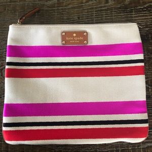 Kate Spade Oak Island Adrianne Striped Pouch - make up bag